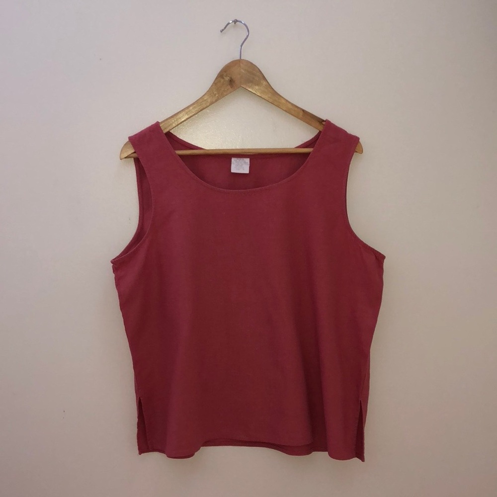Vintage Linen Blend Sleeveless Top